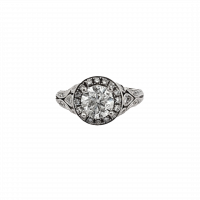 Estate Diamond Halo Ring
