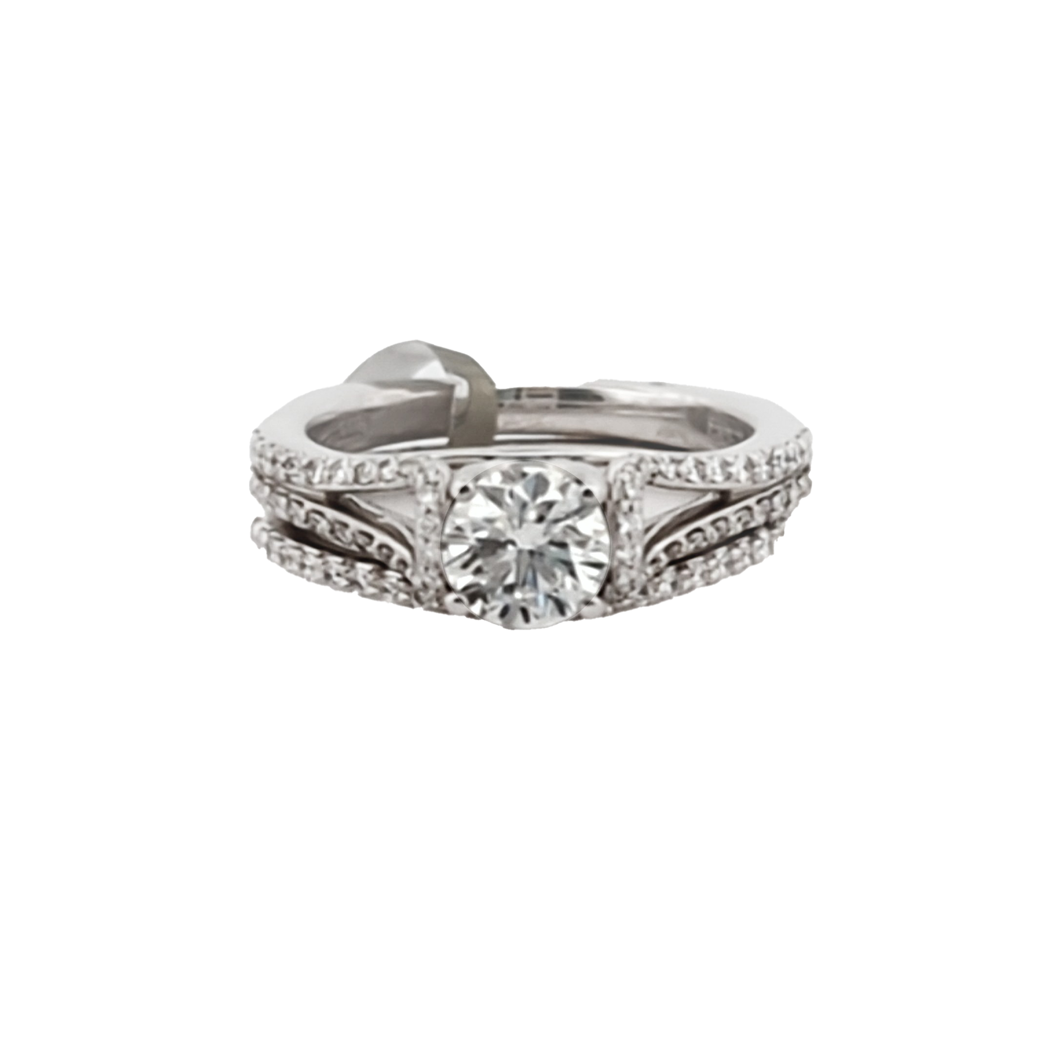 Estate Diamond Split-Shank Bridal Set