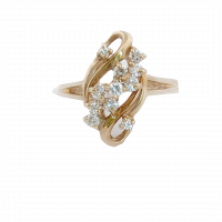 Estate Diamond Waterfall Ring