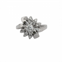 Estate Diamond Ribbon Ring