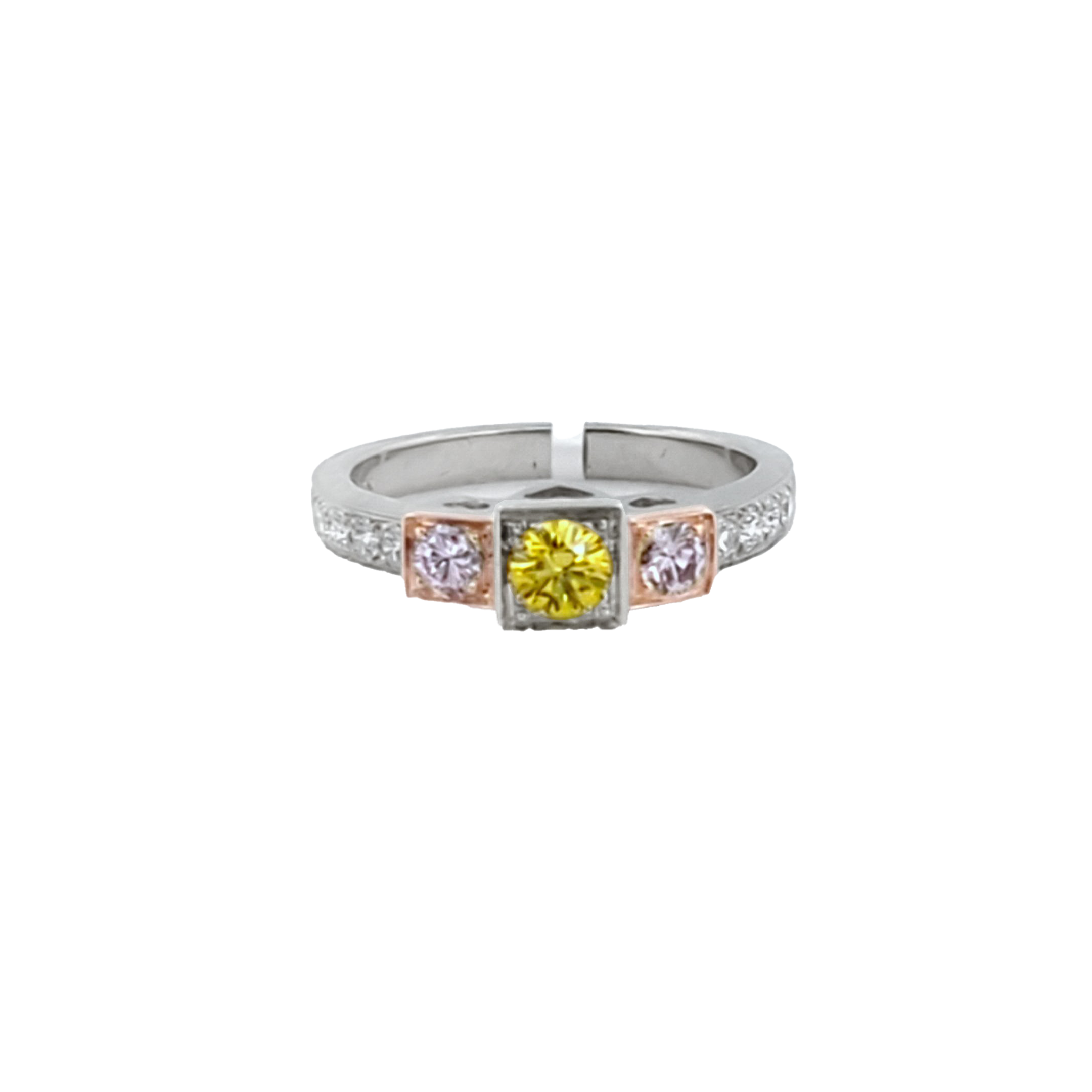 Estate Natural Colored Diamond Ring