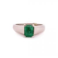 Emerald-Cut Emerald Ring