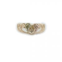 Estate Black Hills Gold Diamond Heart Ring