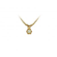 Estate Diamond Buttercup Solitaire Pendant