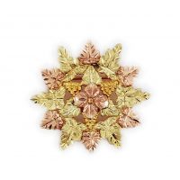 Estate Black Hills Gold Leaf Pin - Pendant