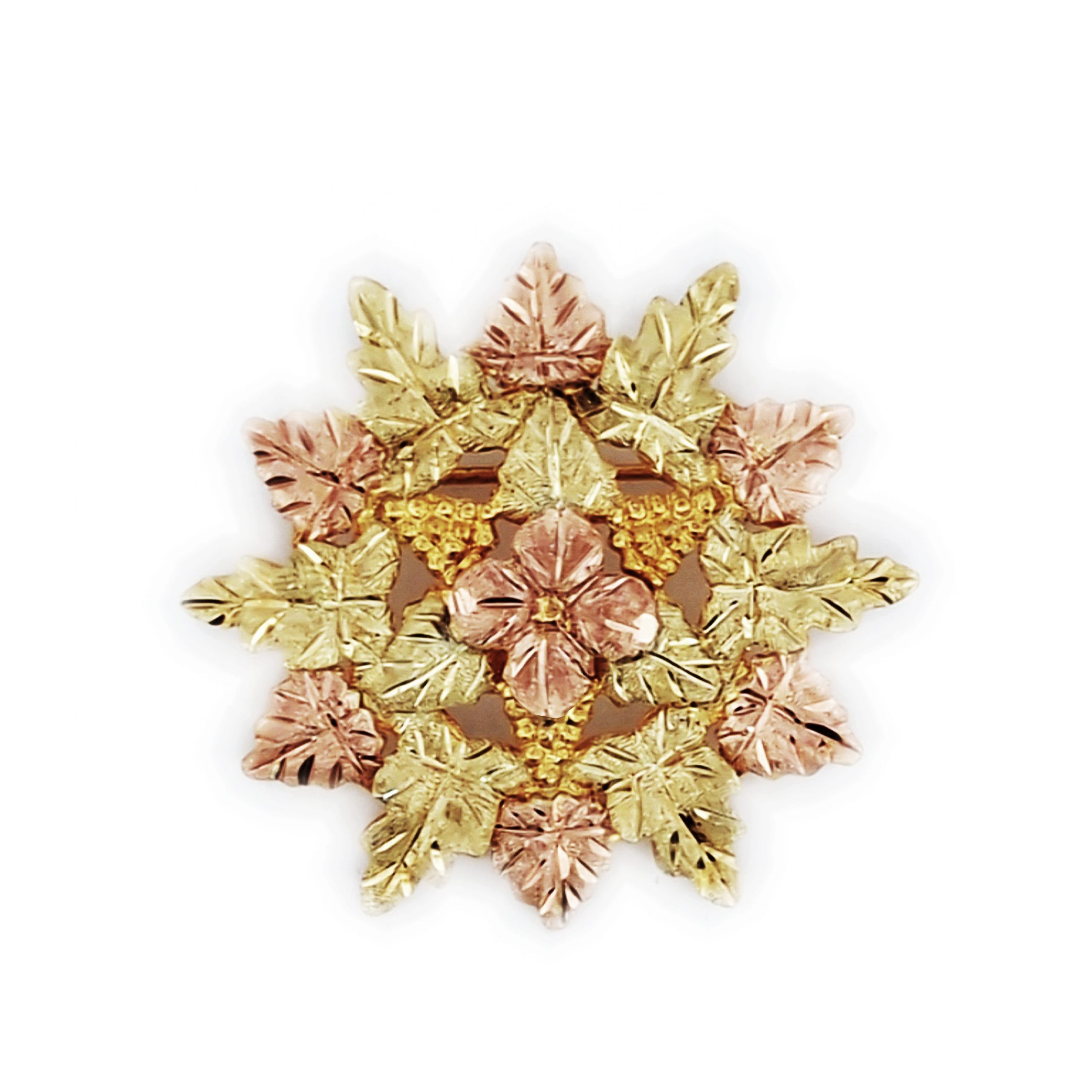 Estate Black Hills Gold Leaf Pin - Pendant