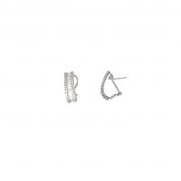 Estate Diamond Hoop Earrings