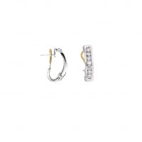 Estate Diamond Hoop Earrings