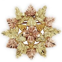 Estate Black Hills Gold Leaf Pin - Pendant