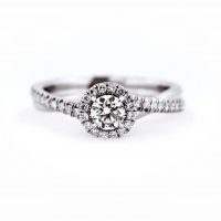 Estate Diamond Halo Ring