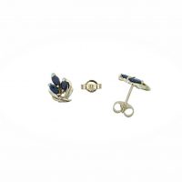Estate MQ Sapphire Post Earrings