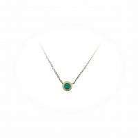 Estate Emerald Bezel-Set Necklace
